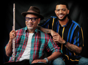 <strong>Grammy-winning saxophonist Kirk Whalum (left) will be hosting a monthly jazz series at Crosstown Theater called Kafe´ Kirk featuring collaborations with guest artists including Kameron Whalum, his nephew.</strong> (Jim Weber/Daily Memphian)