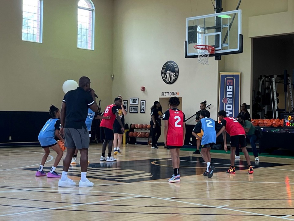 <strong>Around 50 children of all ages gathered at Kevin Whitted&rsquo;s training facility in Memphis for the &ldquo;Young3&rdquo; event.</strong> (Drew Hill/The Daily Memphian)