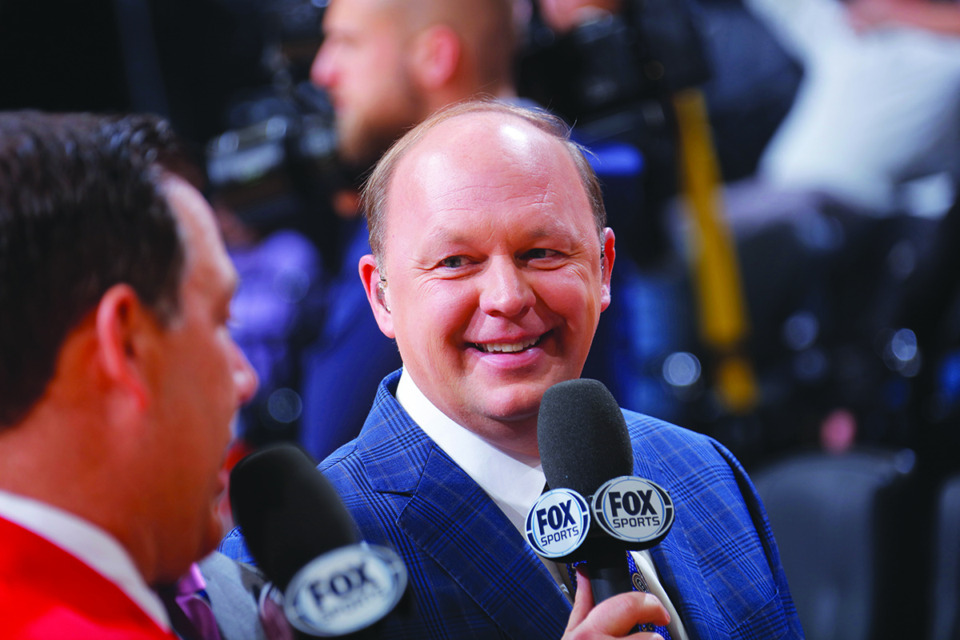 <strong>Memphis Grizzlies television play-by-play announcer Pete Pranica looks on during the game against the Sacramento Kings on Dec. 31, 2016 at Golden 1 Center in Sacramento, California. Pranica has renewed his contract with the Grizzlies for three more years.</strong> (Rocky Widner/NBAE via Getty Images file)