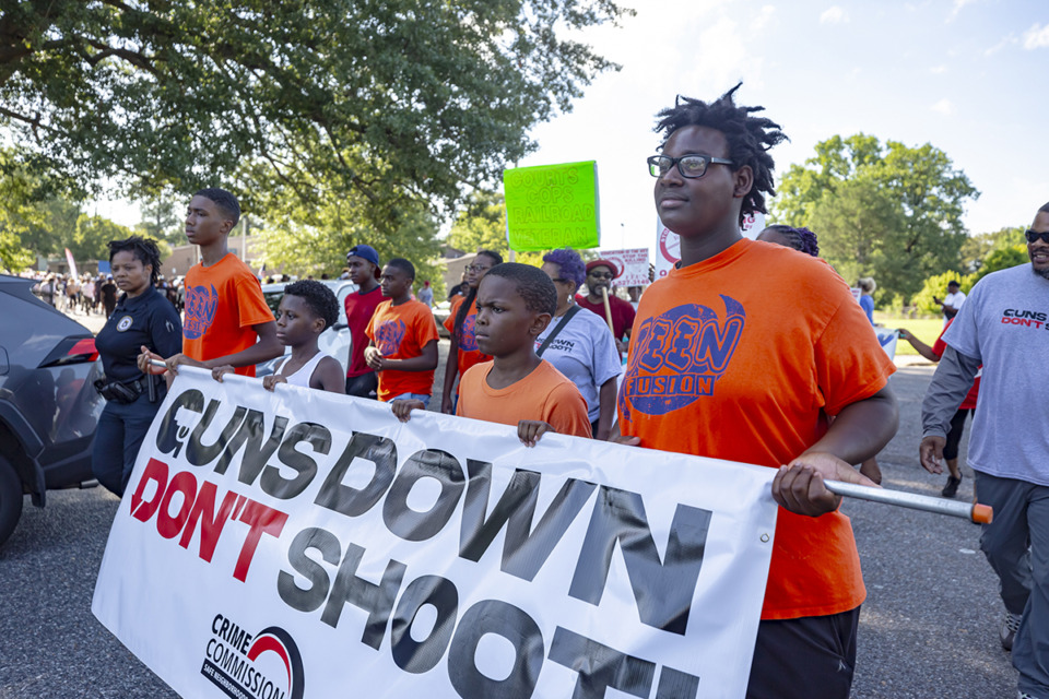 <strong>More than 400 community members and elected officials participated in the Memphis Shelby Crime Commission's eighth annual &ldquo;Guns Down Don&rsquo;t Shoot: A Walk Against Gun Violence" in Westwood on Saturday, July 15, 2023.</strong> (Ziggy Mack/Special to The Daily Memphian)