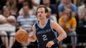 <strong>Memphis Grizzlies guard Frankie Ferrari (2) brings the ball up court in the first half during an NBA summer league basketball game against the Utah Jazz Thursday, July 6, 2023, in Salt Lake City.</strong> (AP Photo/Rick Bowmer)