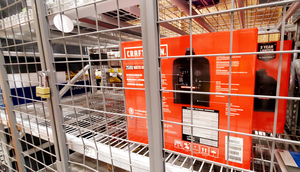 <strong>Lowe's stockpile of generators, kept under lock and key on aisle 25 at the Collierville store, dwindled as wave after wave of storms hit the Mid-South and knocked power out to thousands.</strong> (Toni Lepeska/Special to The Daily Memphian)