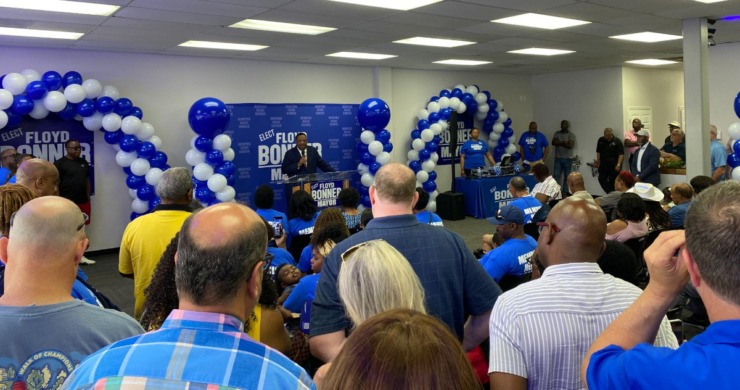 <strong>A standing-room-only crowd of 150 attended the Saturday, July 22, opening of Floyd Bonner’s East Memphis campaign headquarters in his bid to be the next mayor of Memphis</strong>. (Bill Dries/Daily Memphian)