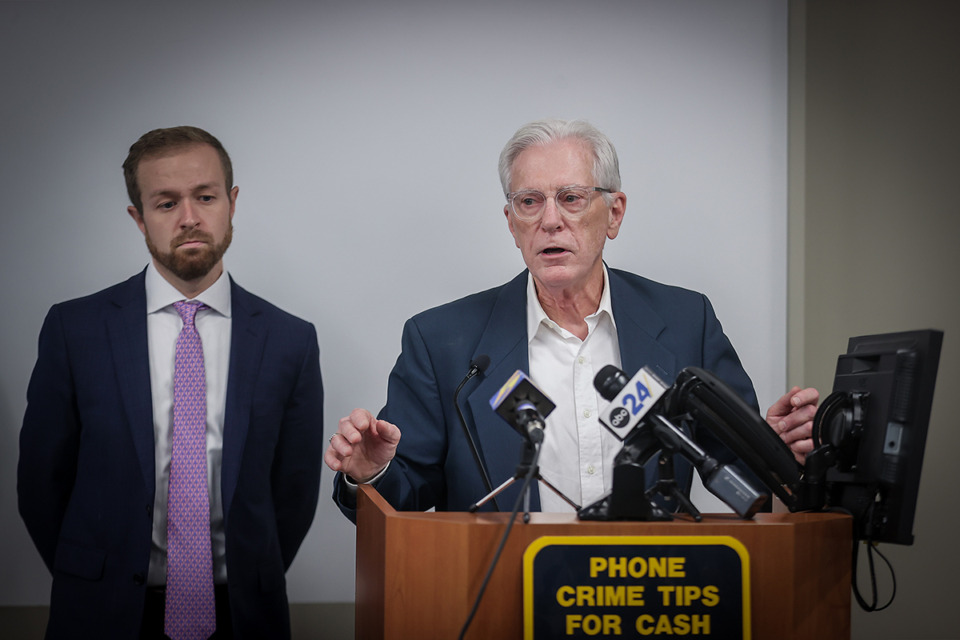 <strong>&ldquo;We don&rsquo;t want anyone that calls anonymously to think they are calling the police or they are calling anyone else,&rdquo; said David Wayne Brown,&nbsp;executive director of CrimeStoppers of Memphis and Shelby County, at a July 28 press conference.</strong> (Patrick Lantrip/The Daily Memphian)