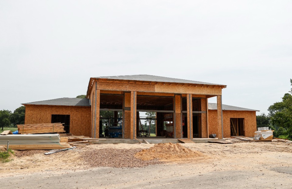 <strong>Construction continues on the new clubhouse at The Links at Pine Hill on Tuesday, July 18, 2023.</strong> (Mark Weber/The Daily Memphian)