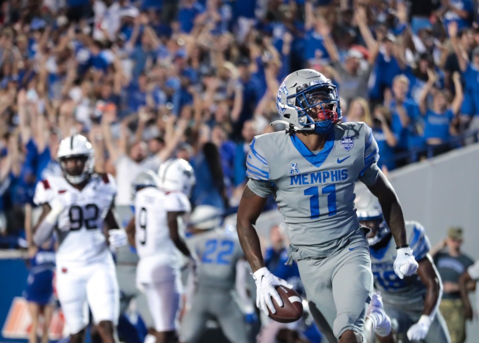 <strong>&ldquo;I don&rsquo;t want to hype their heads up, but we&rsquo;ve got something brewing in our Memphis football program,&rdquo; said Memphis Tigers receiver Joseph Scates (11), seen here in 2022. &ldquo;It&rsquo;s something special and it&rsquo;s something that I want everybody to be a part of. And I want everybody to tune in.&rdquo;</strong> (Patrick Lantrip/The Daily Memphian file)
