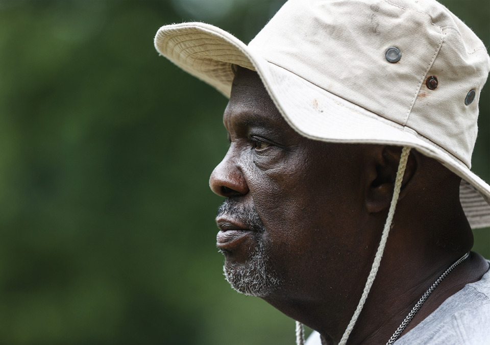 <strong>Claude Robinson, second in command in the Shelby County Sheriff&rsquo;s Office, looks out upon the family garden on Wednesday, Aug. 9. Robinson, retired after 42 years of service.</strong> (Mark Weber/The Daily Memphian)
