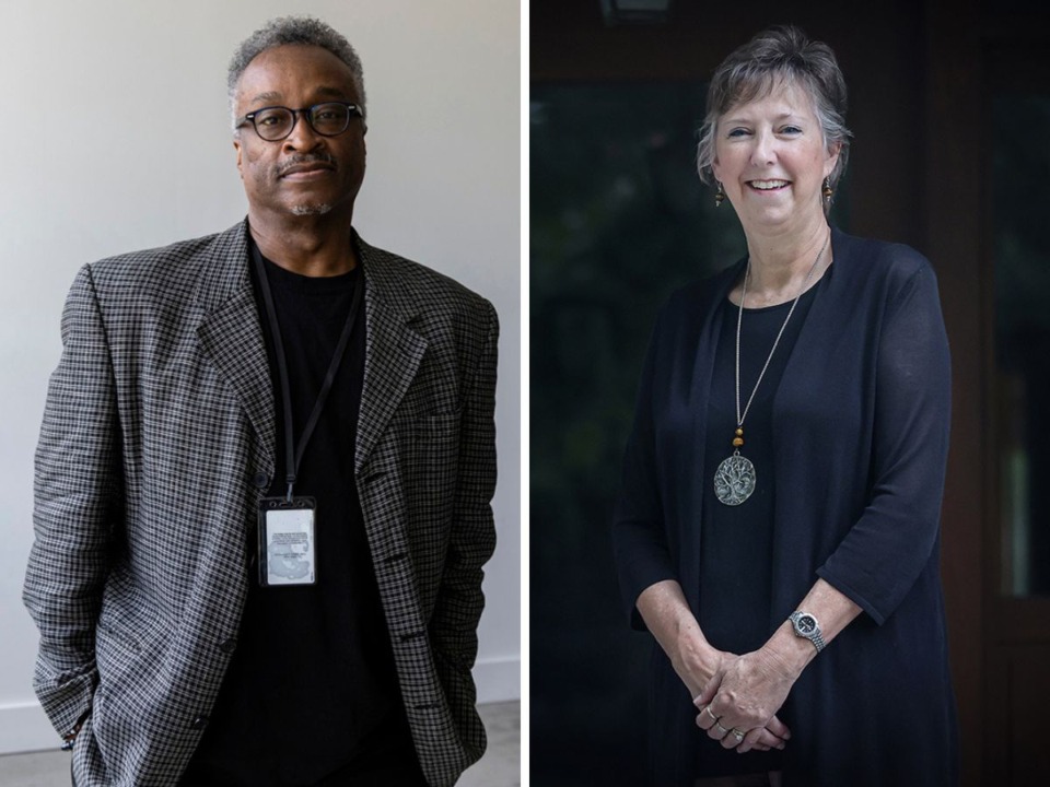 <strong>Roland Wilson (left) and Mary McIntosh are among the plaintiffs in a lawsuit against the Tennessee Department of Education regarding the&nbsp;&ldquo;prohibited concepts&rdquo; law.&nbsp;</strong>(Brad Vest/Special to The Daily Memphian; Patrick Lantrip/The Daily Memphian)