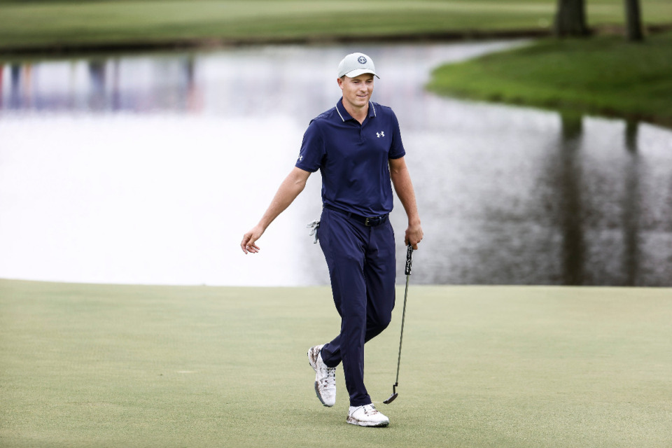 <strong>PGA golfer Jordan Spieth finishes with an opening round 63 during the FedEx St. Jude Championship on Thursday, August 10, 2023.</strong> (Mark Weber/The Daily Memphian)