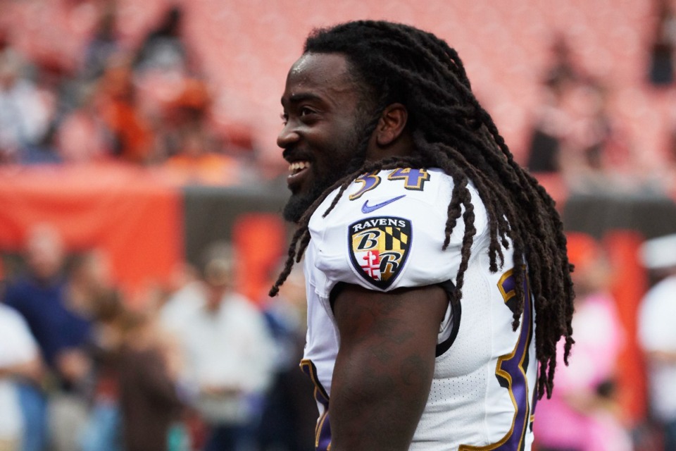 <strong>Alex Collins died after a collision between his motorcycle and another vehicle.</strong> (Rick Osentoski/AP file)