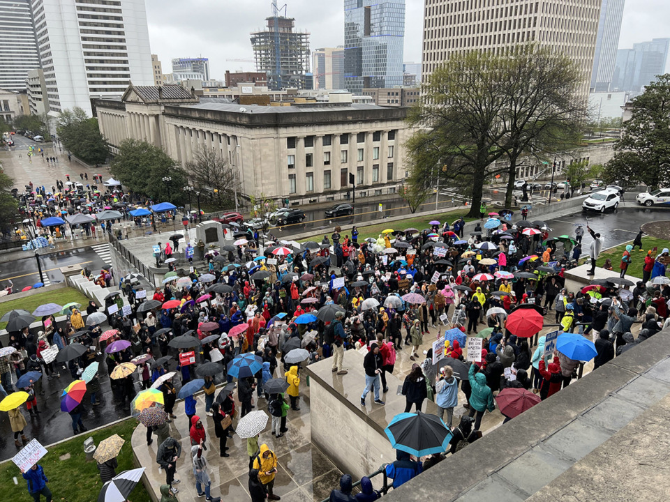 <strong>Lawmakers say the gun-safety bills they have proposed for the special legislative session set to begin next week have been deemed outside the scope of the session and will not be heard. Last April, hundreds gathered outside the Tennessee State Capitol to protest for gun-safety.</strong> (Ian Round/The Daily Memphian file)