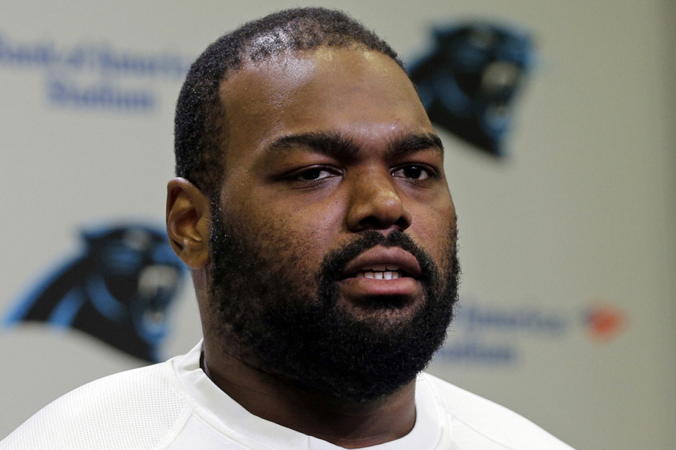 <strong>Michael Oher, the former NFL tackle known for the movie &ldquo;The Blind Side,&rdquo; filed a petition Monday, Aug. 14, in a Tennessee probate court accusing Sean and Leigh Anne Tuohy of lying to him by having him sign papers making them his conservators rather than his adoptive parents nearly two decades ago.</strong> (Chuck Burton/AP Photo file)