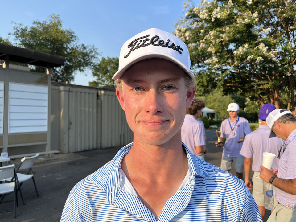 <strong>MHEA senior Christian Pardue wins the Ronnie Wenzler Memorial at Windyke Thursday, Aug. 17, after shooting a 5-under 67. He birdied the first playoff hole to defeat Briarcrest freshman Hogan O&rsquo;Keefe.</strong> (John Varlas/The Daily Memphian)
