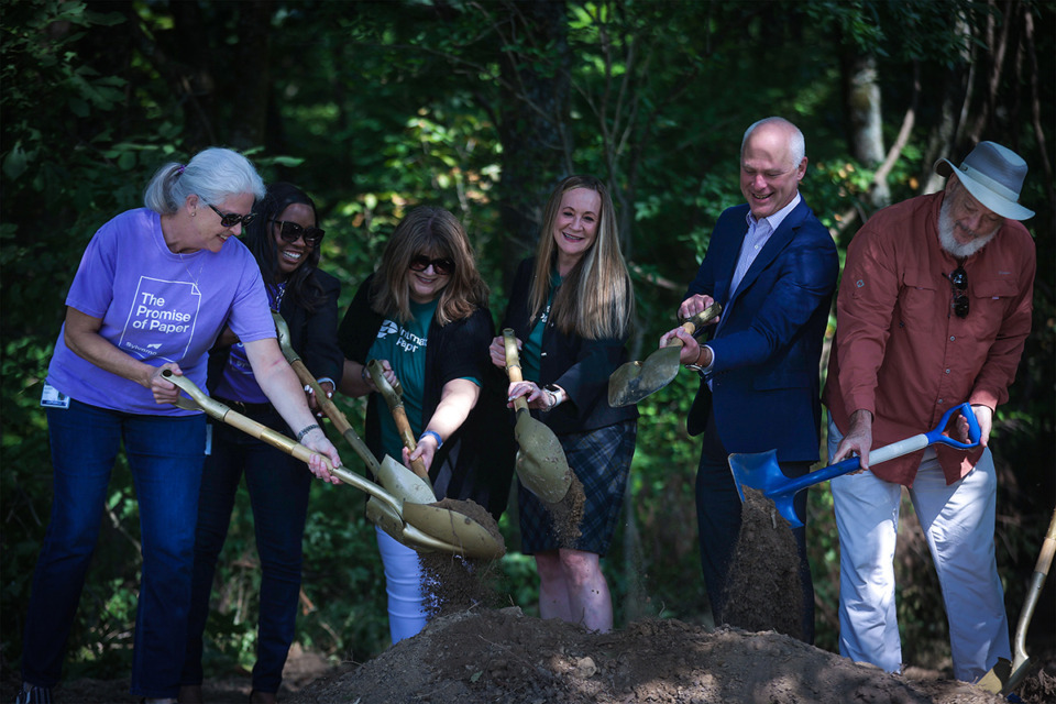 <strong>Barry Lichterman, far right, was on hand for the groundbreaking of the Lichterman Nature Center's Discovery Forest Aug. 23.</strong> (Patrick Lantrip/The Daily Memphian)