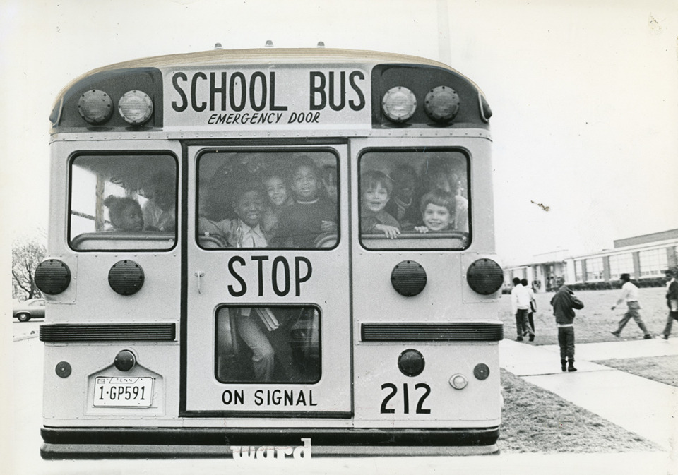 <strong>By April of 1973, the end of the first and only semester of busing under Plan A was nearing its end.</strong> (Courtesy Special Collections Department, University of Memphis Libraries)