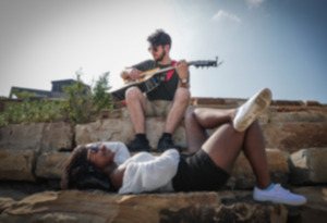 <strong>D'Ajanee and Kyle Phelps hang out at Tom Lee Park July 1.</strong> (Patrick Lantrip/The Daily Memphian file)