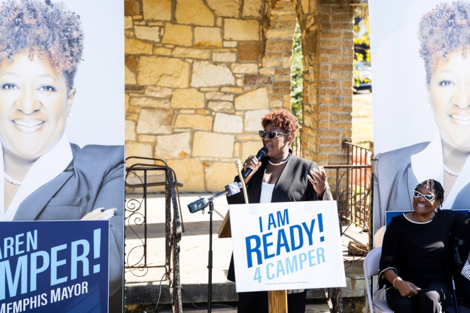 <strong>On Friday, Nov. 11, 2022, State Rep. Karen Camper announces that she is running in the 2023 race for Memphis mayor.</strong> (Brad Vest/Special to The Daily Memphian file)