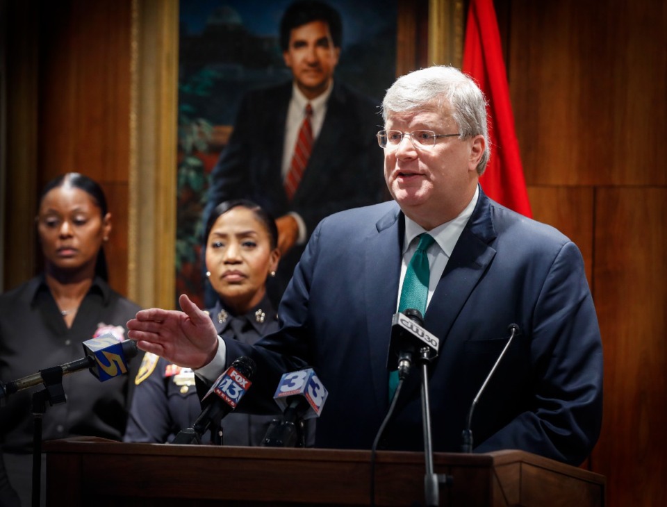 <strong>&ldquo;Our judicial system is broken. Because of lack of consequences, there is little deterrent effect on future actions of criminals,&rdquo; Memphis Mayor Jim Strickland (right) said.</strong> (Mark Weber/The Daily Memphian file)
