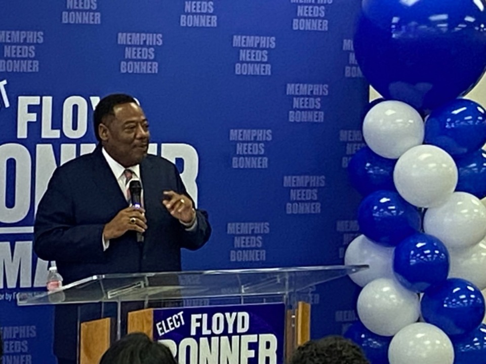 <strong>Shelby County Sheriff Floyd Bonner opens his mayoral campaign headquarters Saturday, July 22, on Poplar Avenue across from East High School.</strong> (Bill Dries/The Daily Memphian file)