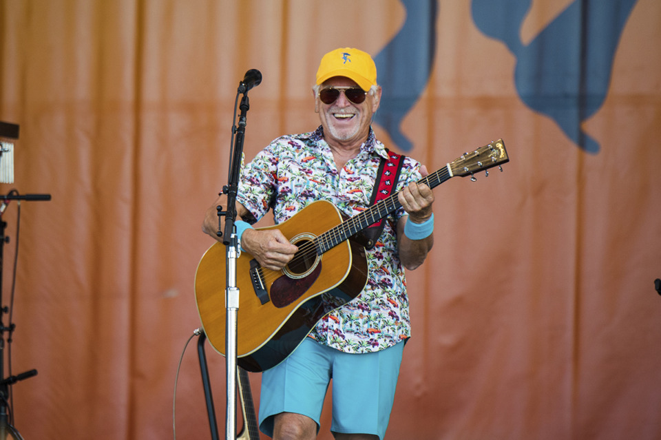 <strong>Jimmy Buffett performs at the New Orleans Jazz and Heritage Festival on Sunday, April 29, 2018, in New Orleans.</strong> (Amy Harris/Invision/AP file)