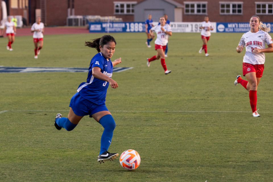<strong>Memphis midfielder Momo Nakao (in file photo) scored the only goal Thursday as the Tigers edged Kansas State 1-0.</strong> (Brad Vest/ The Daily Memphian file)