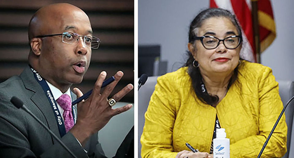 <strong>Memphis City Council Super District 8 will see two new faces. Position 2 incumbent Cheyenne Johnson (right) opted not to run. Position 3 incumbent Martavius Jones (left) is term-limited.</strong> (The Daily Memphian file)