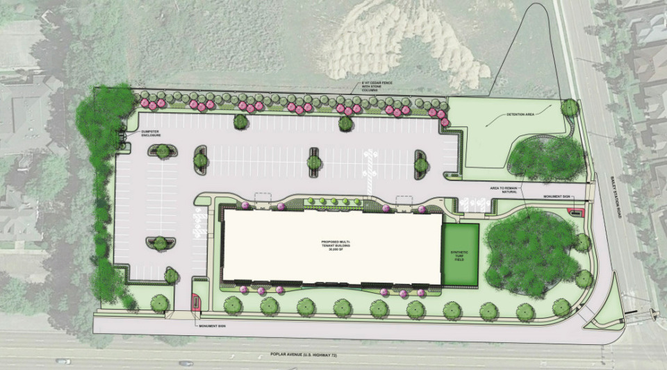 <strong>Rendering of Campbell Clinic's new facility to be built in Collierville at Bailey Station Road and Poplar Avenue.</strong> (Courtesy Town of Collierville)