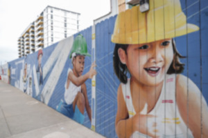 <strong>This mural was put up while Turner Construction works on Le Bonheur Children&rsquo;s Hospital&rsquo;s expansion.</strong> (Patrick Lantrip/The Daily Memphian)
