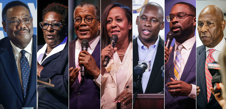 <strong>Mayoral candidates include Floyd Bonner Jr., Karen Camper, J.W. Gibson, Michelle McKissack, Van Turner, Paul Young and Willie Herenton.</strong> (The Daily Memphian files)
