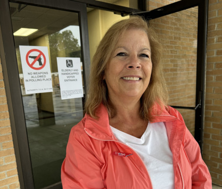 <strong>Suzanne Adams is a lifelong Memphian who voted at White Station Church of Christ on Colonial Road on her way to work in Germantown.</strong> (Alys Drake/The Daily Memphian)