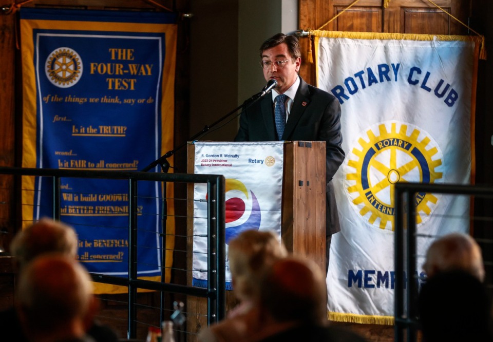<strong>Tennessee Attorney General&nbsp;Jonathan Skrmetti reflected on his first year in an interview last week after speaking to the Memphis Rotary Club.</strong>&nbsp;(Mark Weber/The Daily Memphian)