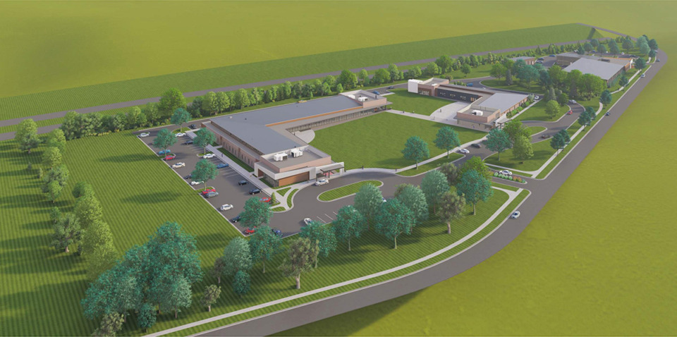 <strong>This rendering shows the new $45 million State of Tennessee Department of Intellectual and Developmental Disabilities West Tennessee regional office.</strong> (Courtesy A2H Inc.)