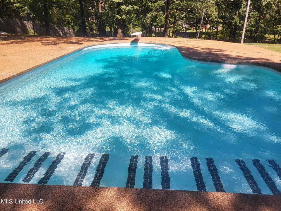 <strong>The piano-shaped pool at the Jerry Lee Lewis Ranch for sale in Nesbit, Mississippi.</strong> (Courtesy Mark Gardner)
