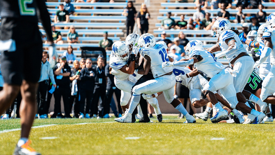 <strong>The Memphis Tigers defense during a game against the UAB Blazers Oct. 21.</strong> (Courtesy Memphis Athletics)