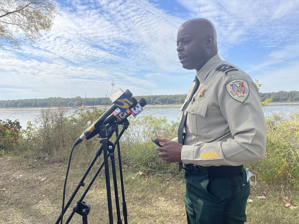 <strong>Chief Deputy Anthony Buckner of the Shelby County Sheriff's Office is asking for the public's help in determining the identification or cause of death for a woman found on a Mississippi River barge early Saturday, Oct. 21.</strong> (Julia Baker/The Daily Memphian)