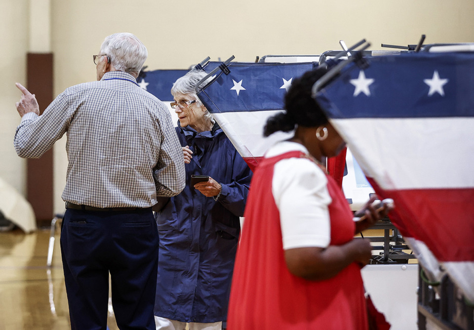 <strong>Early voting in three Memphis City Council opens Friday, Oct. 27 through Nov. 11. Election Day is Nov. 16. Poll workers help voters on Thursday, Oct. 5, 2023 at Second Baptist Church.</strong> (Mark Weber/The Daily Memphian)