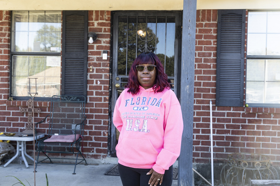 <strong>Victoria Williams &mdash; outside the Westwood home where she&rsquo;s lived for eight years &mdash; supports the program that notifies landlords when police are called to properties. &ldquo;Tenants like me, we need programs like this to keep the community safe and pleasant to live in,&rdquo; she said.</strong> (Brad Vest/Special to The Daily Memphian)