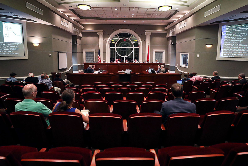 <strong>The Collierville Planning Commission unanimously endorsed a plan Thursday, Nov. 2, to add 24 condos just east of the Town Square.</strong> (Patrick Lantrip/The Daily Memphian file)