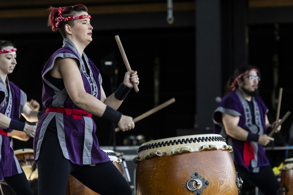 <strong>St. Louis Osuwa Taiko performs during the Memphis Japan Festival at the Memphis Botanic Garden.</strong> (Brad Vest/Special to The Daily Memphian)