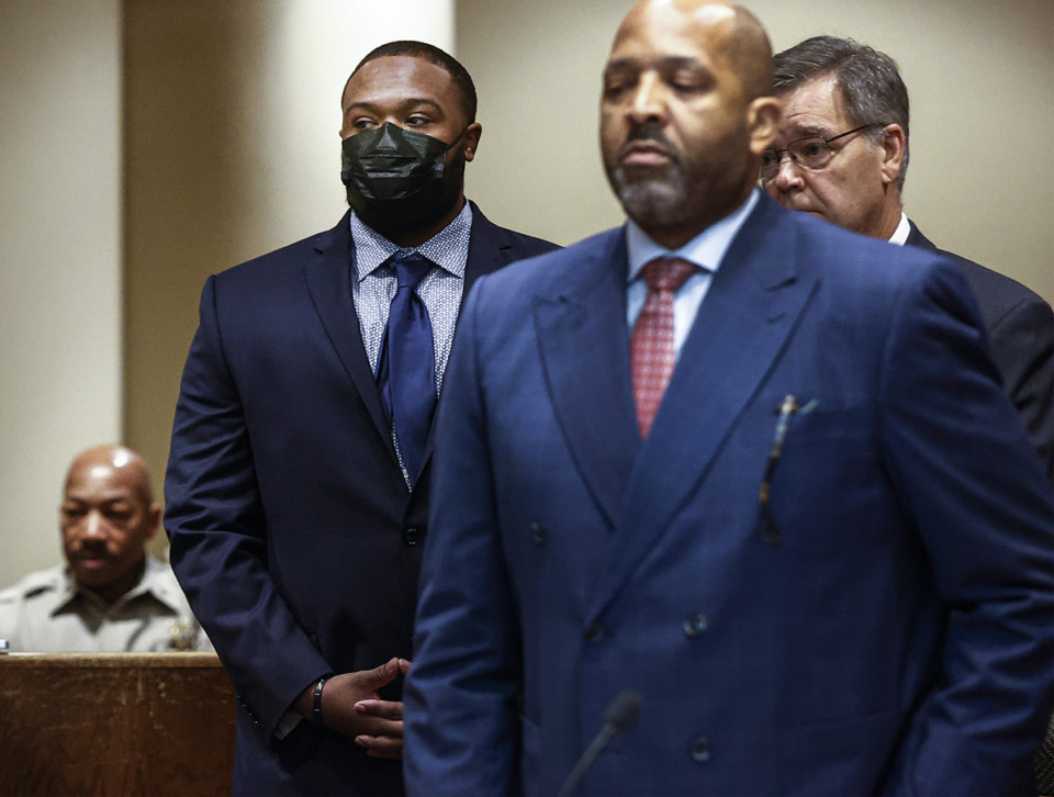 <strong>Former Memphis Police Officers Demetrius Haley (left) appears in Judge James Jones&rsquo; courtroom on Friday, Sept. 15.</strong> (Mark Weber/The Daily Memphian file)