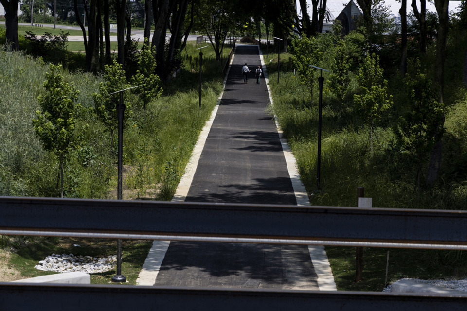 <strong>The Greenline will eventually connect to the Wolf River Greenway and extend to Shelby Farms Park.</strong> (Brad Vest/Special to The Daily Memphian)