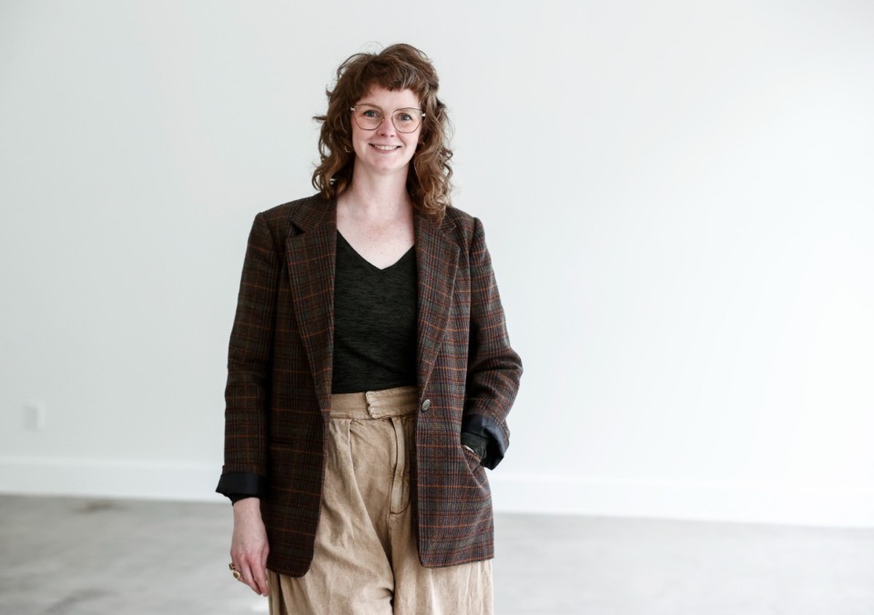 <strong>Former UrbanArt director Lauren Kennedy, pictured on Thursday, Nov. 16, 2023, is opening Sheet Cake, a new Edge District gallery</strong>. (Mark Weber/The Daily Memphian)
