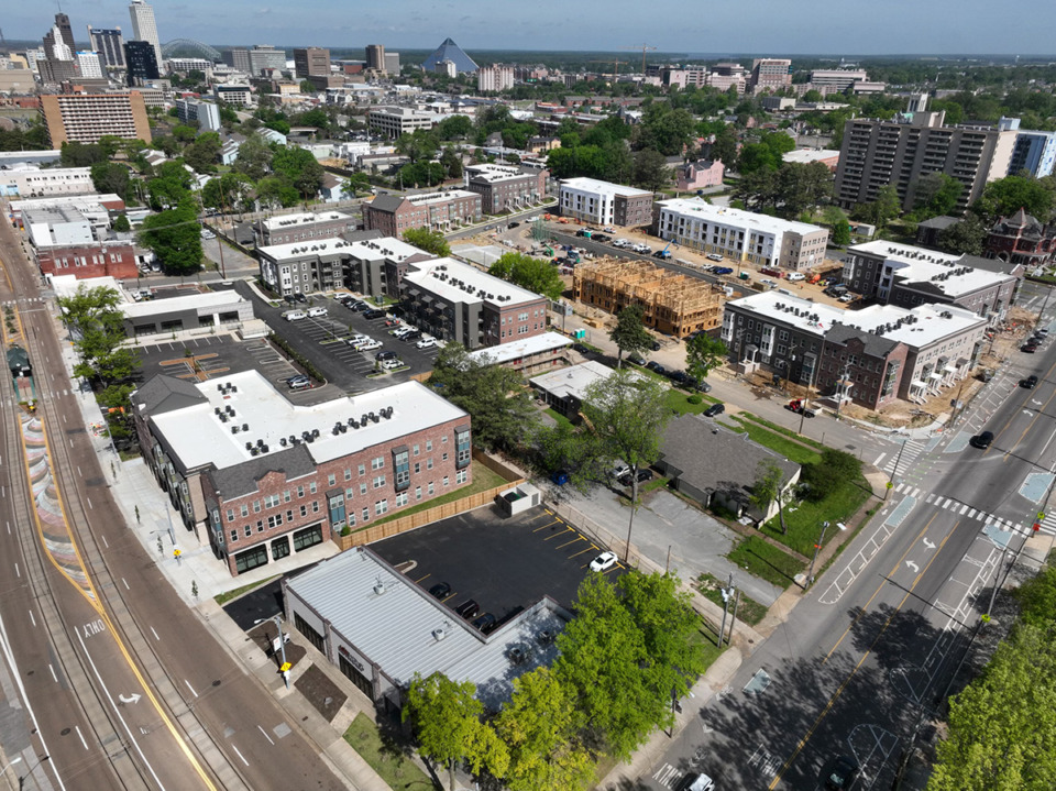 <strong>Totaling 13 buildings, including the one-story building at 697-704 Madison Ave. that once housed the Trolley Stop restaurant, Orleans Station will offer 372 apartments and 16,000 square feet of retail space once complete.</strong>(Courtesy&nbsp;Montgomery Martin)