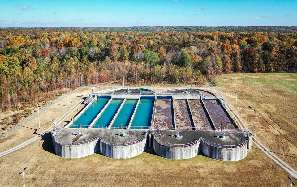 <strong>Former Collierville mayor, Herman Wright Cox Jr., wanted the town to sustain itself in many areas including sewer. Like this one located at 1502 Wolf River Blvd. in Collierville, Arlington and Millington each have their own wastewater treatment systems.</strong> (Patrick Lantrip/The Daily Memphian)