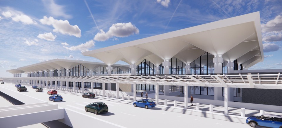 <strong>Early design of the ticketing terminal renovation at Memphis International Airport.</strong> (Submitted)&nbsp;