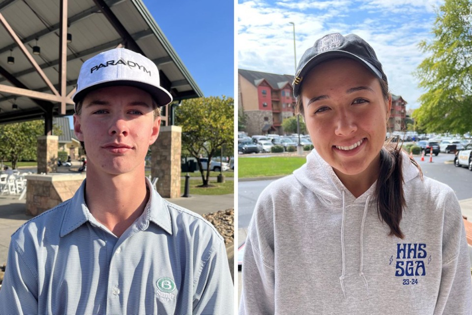 <strong>From left to right: Henry O&rsquo;Keefe and Sophie Christopher took the top honors in The Daily Memphian&rsquo;s golf awards.</strong> (John Varlas/The Daily Memphian file)