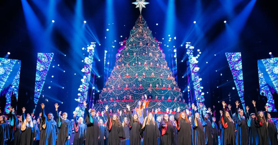 <strong>Bellevue Baptist Church&rsquo;s Singing Christmas Tree is annual tradition.</strong> (Courtesy Bellevue Media)