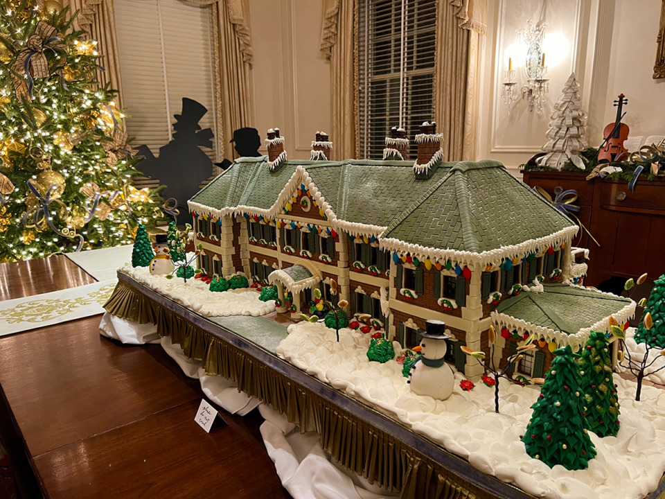 <strong>The gingerbread house replica of the governor&rsquo;s mansion in Nashville made by Konrad Spitzbart, head pastry chef at The Peabody Memphis is on display at the residence.</strong> (Ian Round/The Daily Memphian)