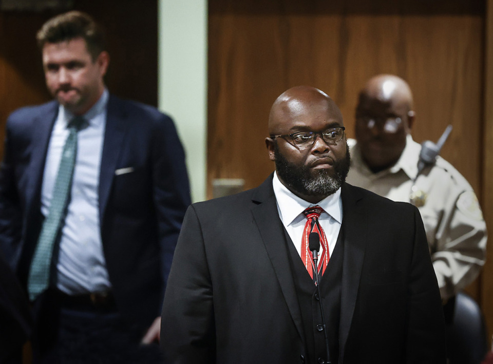 <strong>Shelby County corrections deputy Jeffrey Gibson appears in court Oct. 27 after being charged for the death of Shelby County Jail inmate Gershun Freeman in 2022.</strong> (Mark Weber/The Daily Memphian file)