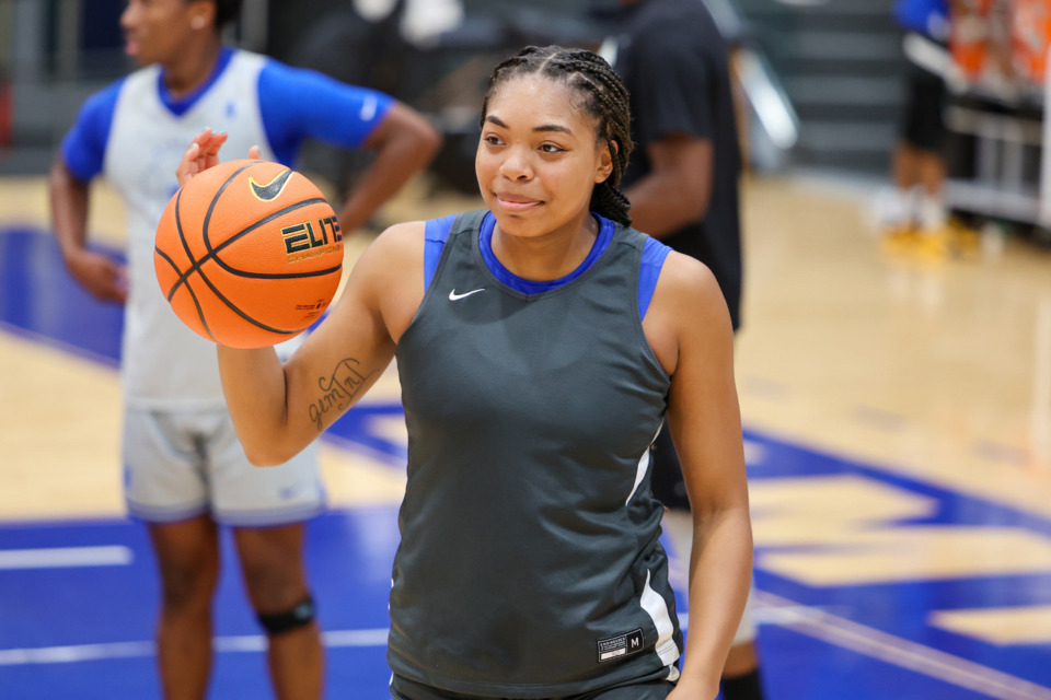 <strong>University of Memphis senior forward Alasia Smith (in a file photo) has led the Tigers&rsquo;&nbsp;defensive end with a team-best 73 rebounds and 18 steals.</strong> (Wes Hale/Special to The Daily Memphian)